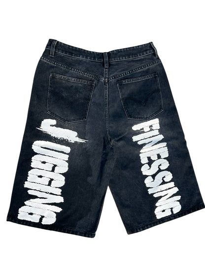 Black JEFE WRLD SHORTS